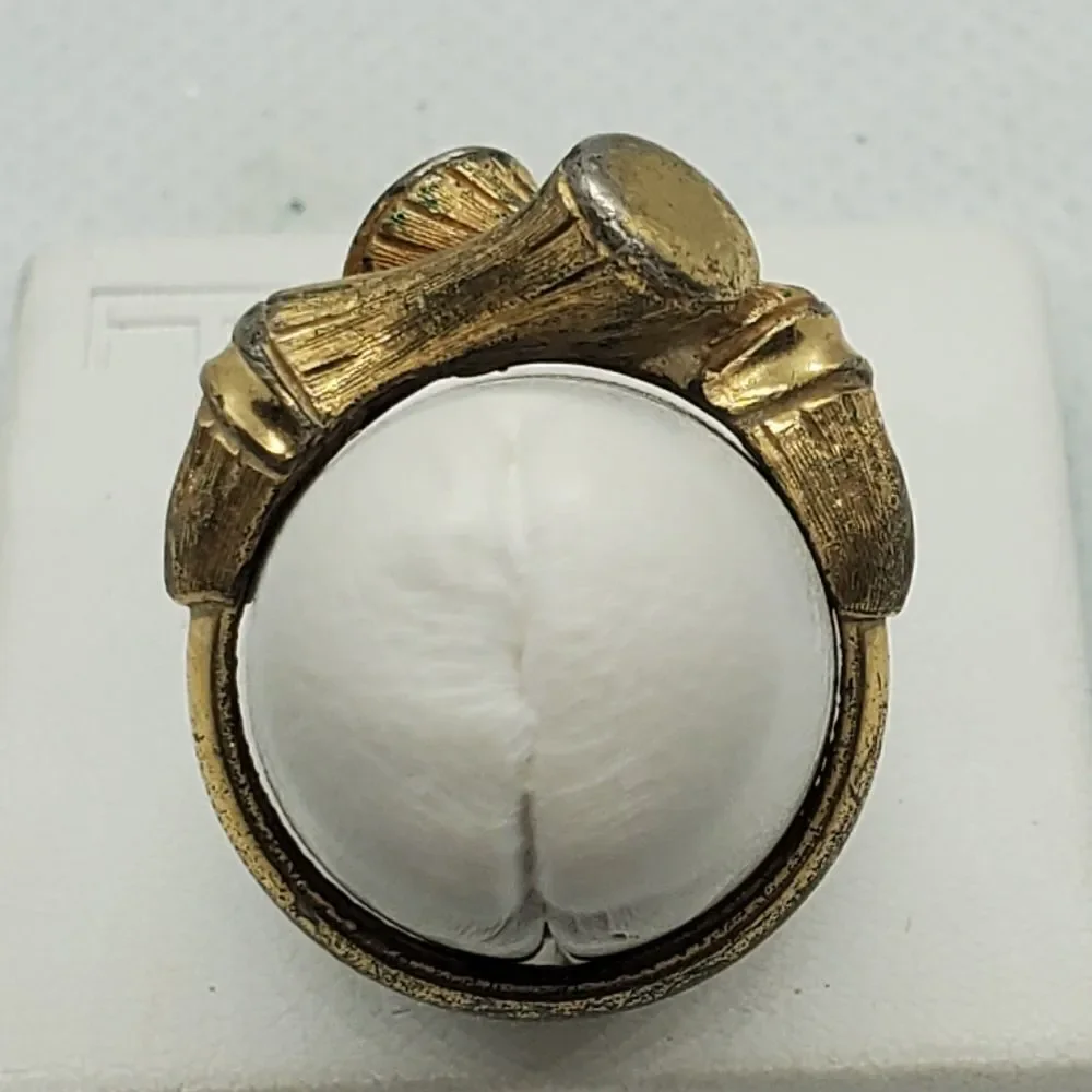 Vintage Avon Gold Colored Bamboo Ring (7.5)